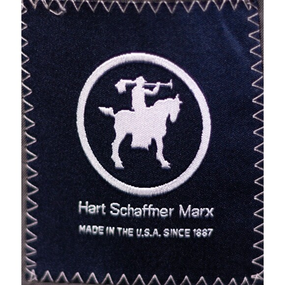 Hart Schaffner & Marx Heritage Men 2 pc Suit 44L Wool Striped Gray 2 Button - Picture 15 of 16